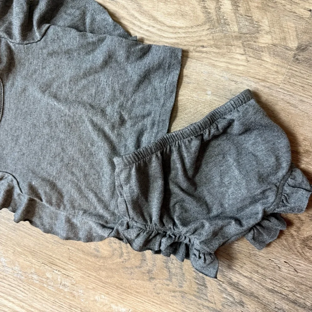 Gray Ruffle Diaper Cover Set - Picture 4 of 4